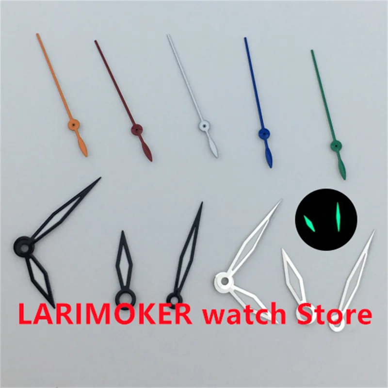 

LARIMOKER NH35 Pointer Black Silver Pointer C3 luminous Green blue red orange Silver second hand suitable for NH35 NH36 movement