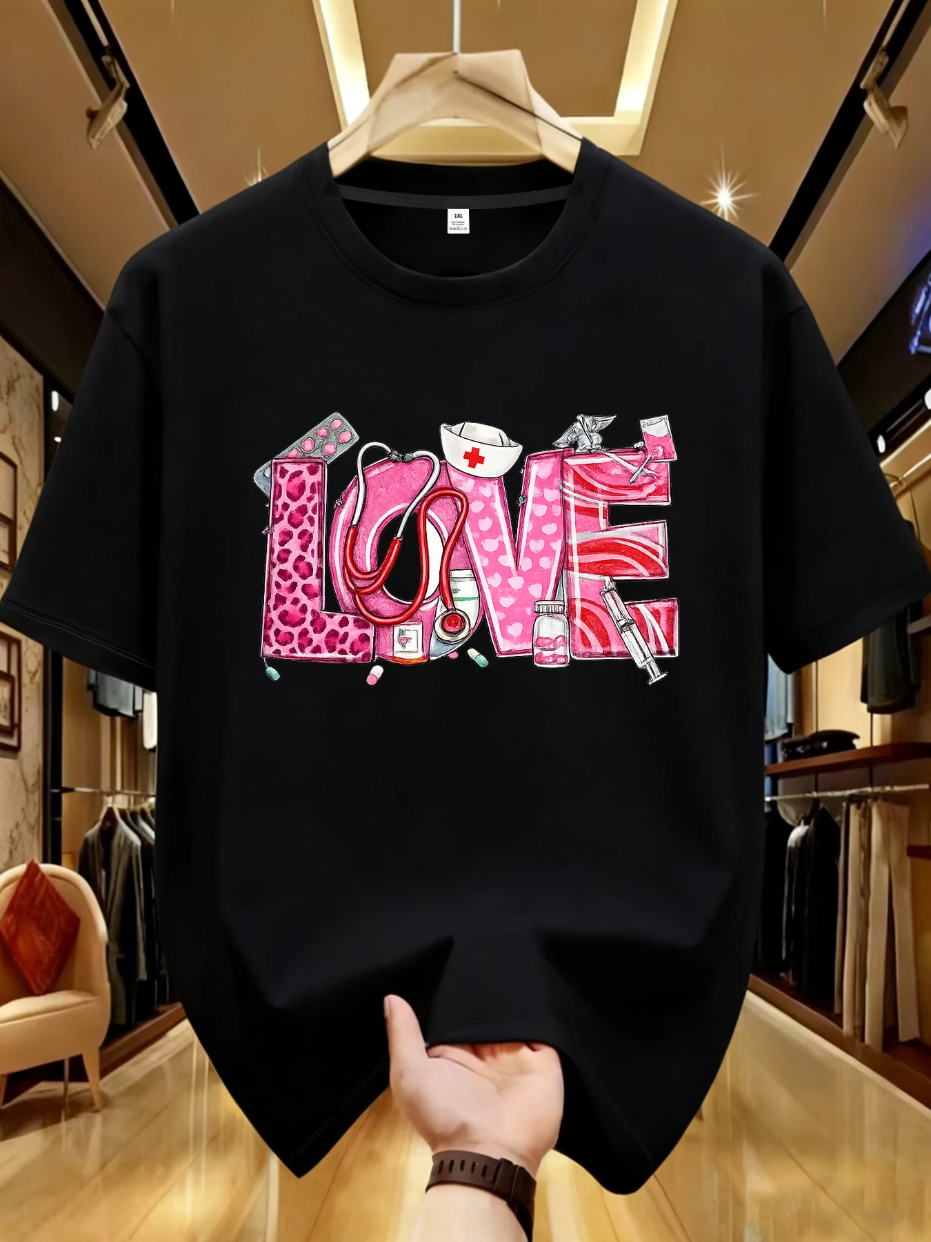 

【WDS01214】Женская футболка с креативным принтом больших размеров, летняя повседневная уличная модная женская футболка с коротким рукавом в стиле Джокер