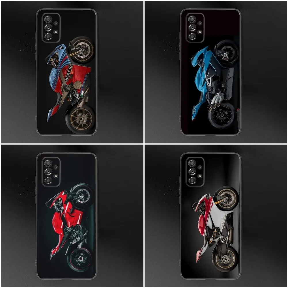 Sport D-Ducati-S Motorcycle Phone Case For Samsung S24,S23,S22,S21,S20,S10,S10E,S9 Plus FE Note 20 Ultra 10,9 Plus Black Cover