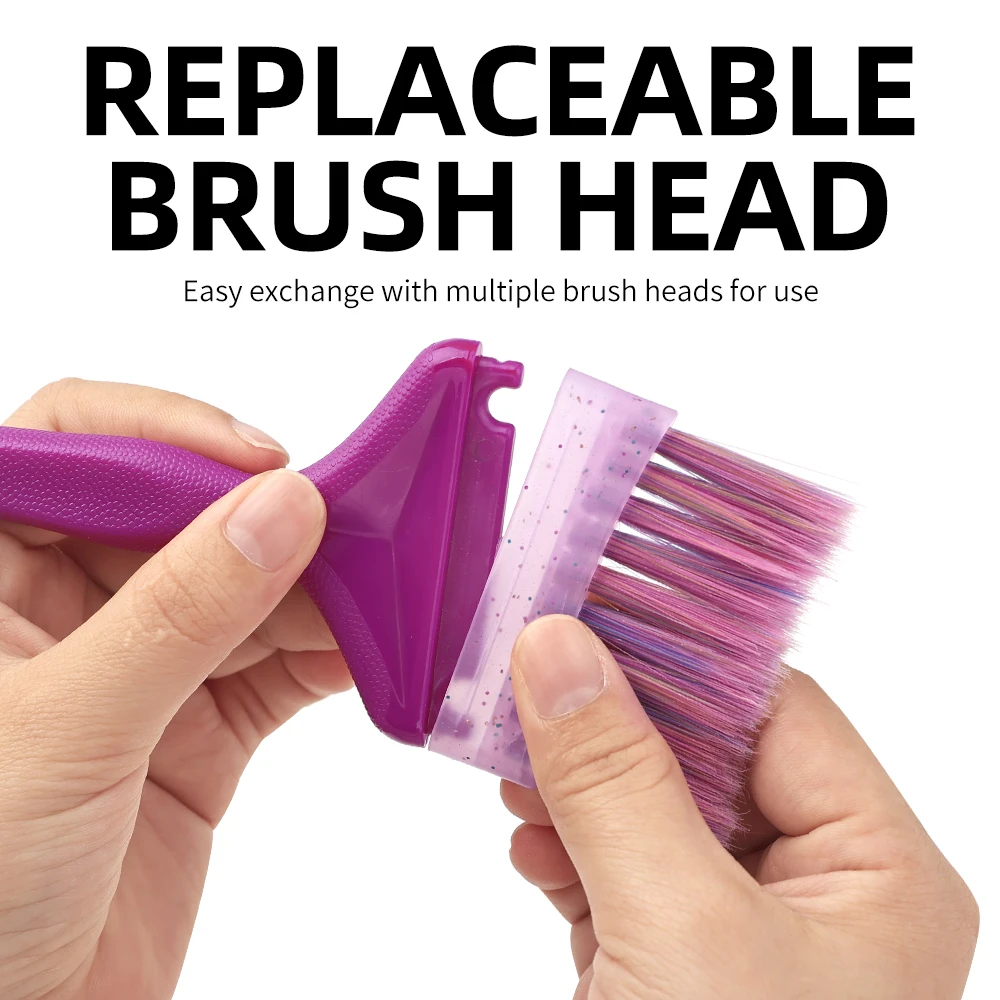 

Soft 'Arc Shaped Style Replaceable Brush Head Dye Brush Set Barber Coloring Supplies Salon Tint Brush Tools Accessories