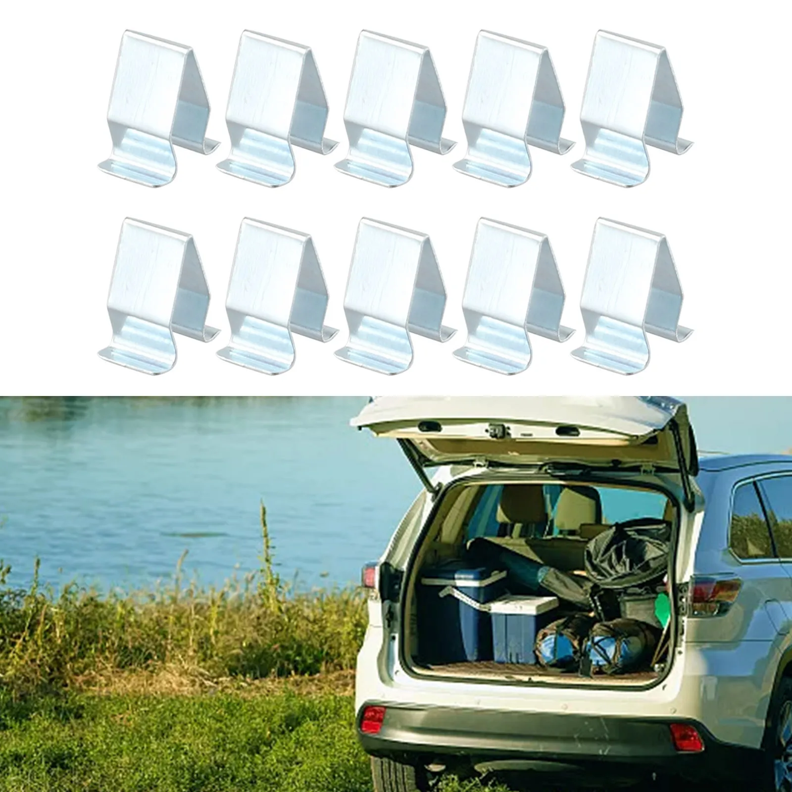 10pcs Metal Trim Panel Clips Seat 16mm Boot&Tailgate Interior Lining 3B9867289 4A0867276B Interior Accessories Car Clip