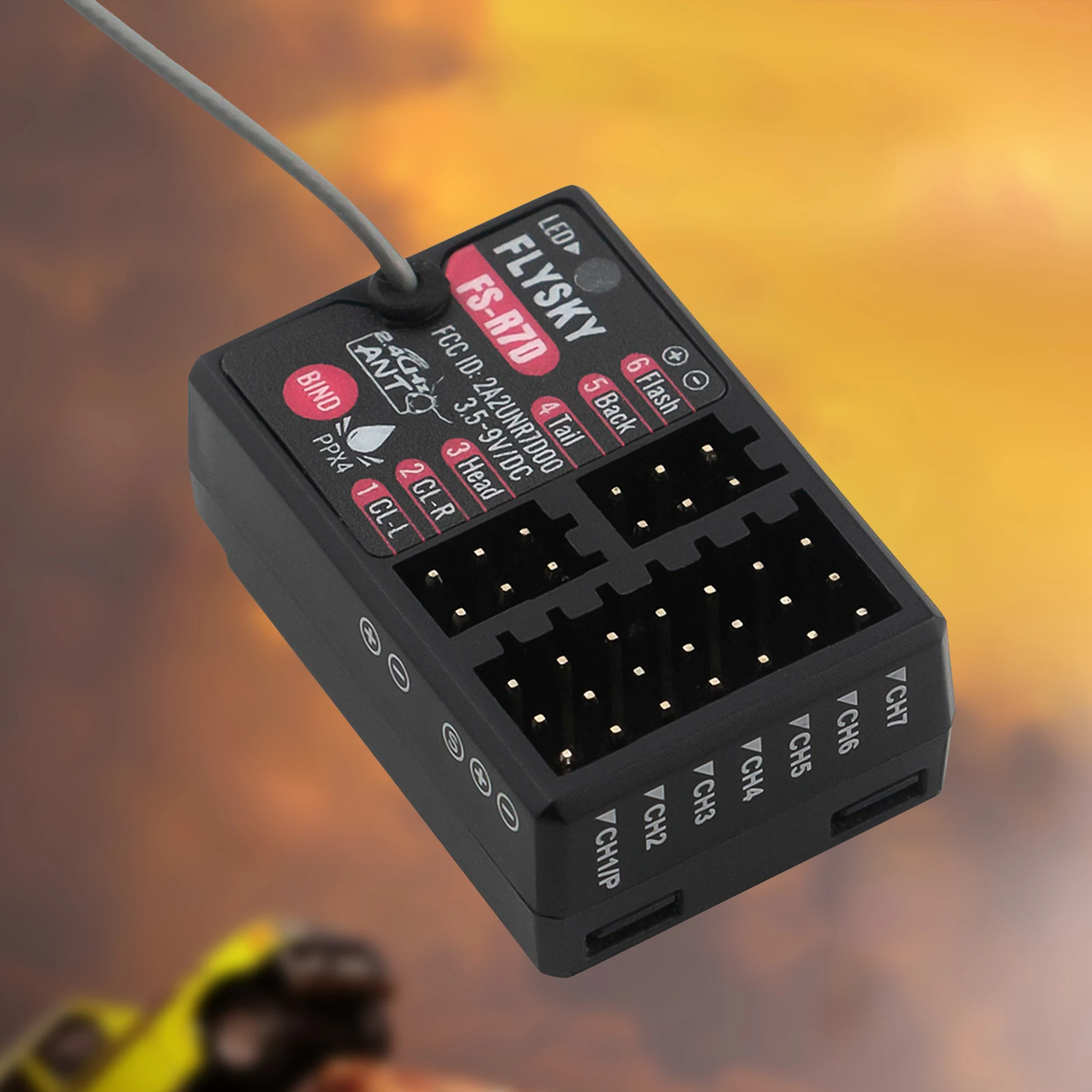 Flysky RC جهاز ريسيفر استقبال وإرسال 2.4 جيجا هرتز RC سيارة استقبال 7 قناة RC سيارة قارب استقبال FS-R7D ل FS-G7P RC سيارة قارب الارسال #1