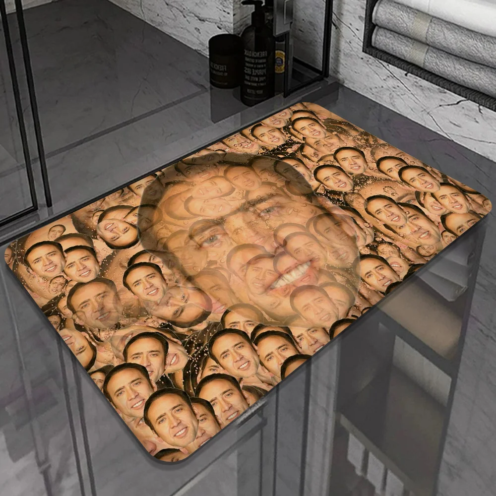 Nicolas Cage Face Hallway Carpet INS Style Soft Bedroom Floor House Laundry Room Mat Anti-skid Bedside Area Rugs