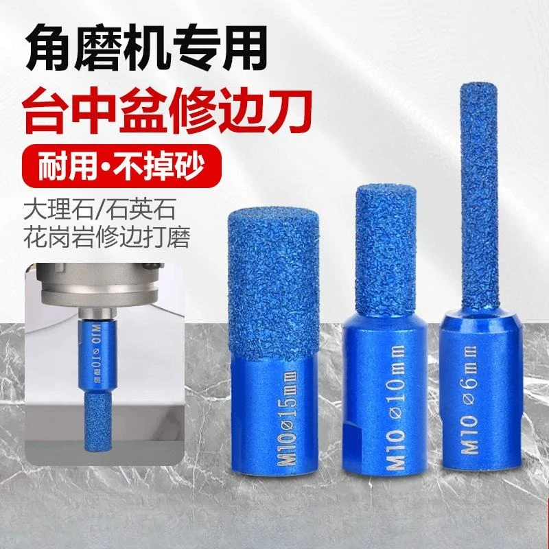 

1pcs M10 6/10/15mm Diamond Particle Edge Trimmer for Angle Grinders for Stone Grinding & Chamfering High - Manganese Steel