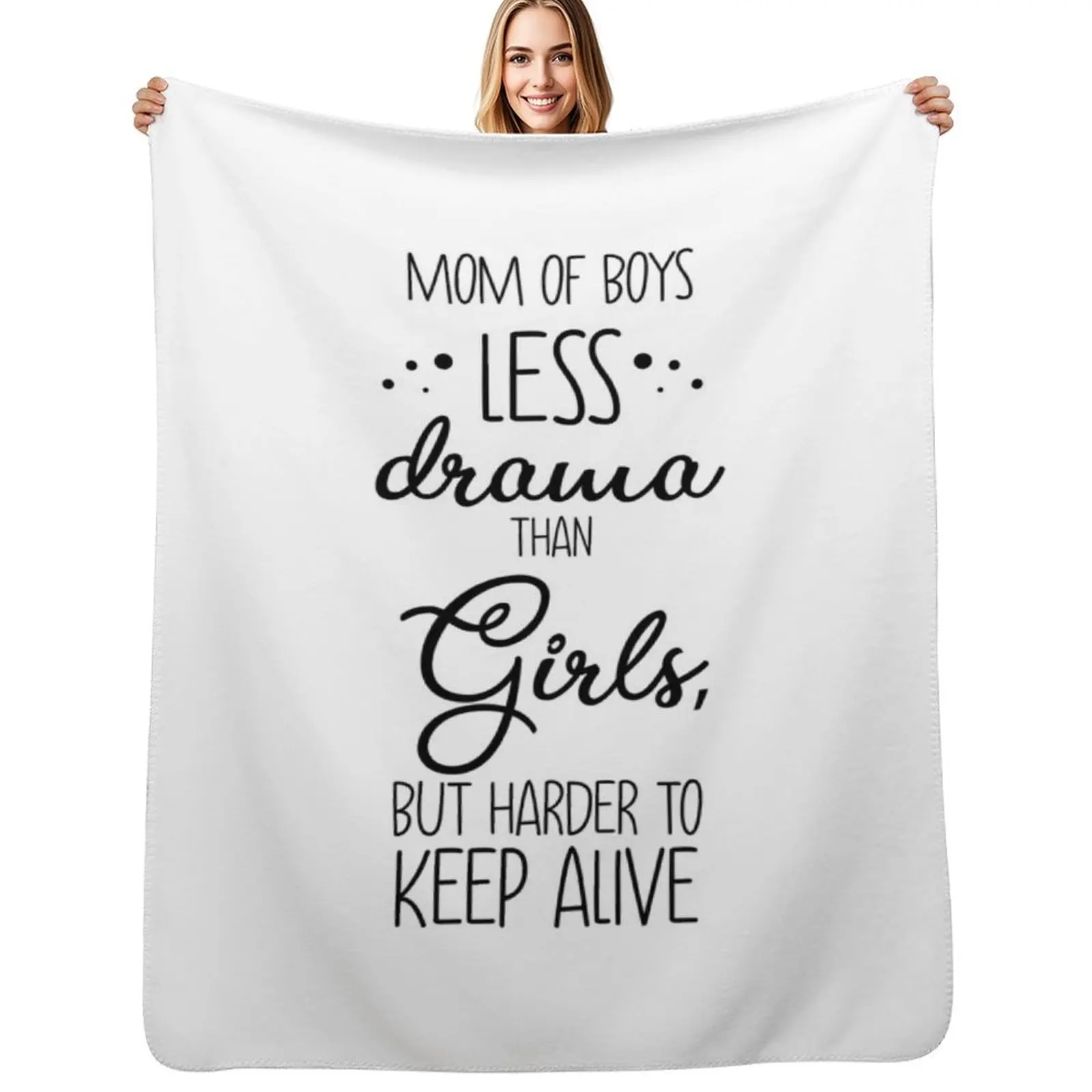 Maman de garçons, moins de drama que les filles, mais plus difficile à éduquer. Couverture légère et chaude pour les voyages et le camping.
