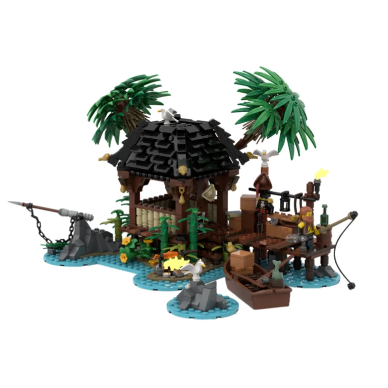

Creative architecture modularization, pirate escape assembly toy model set, small particle building blocks, children's toy gift