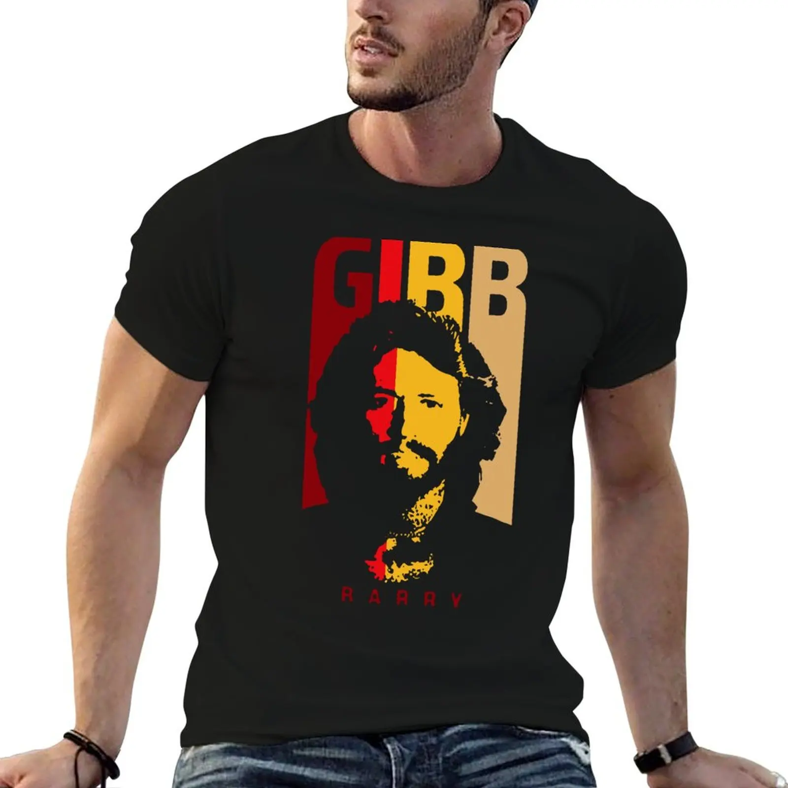 

ANDY GIBB FUNNY BARRY GIBB T-Shirt cotton tshirt 100% t shirts with prints man t shirt cotton high quality T-shirt