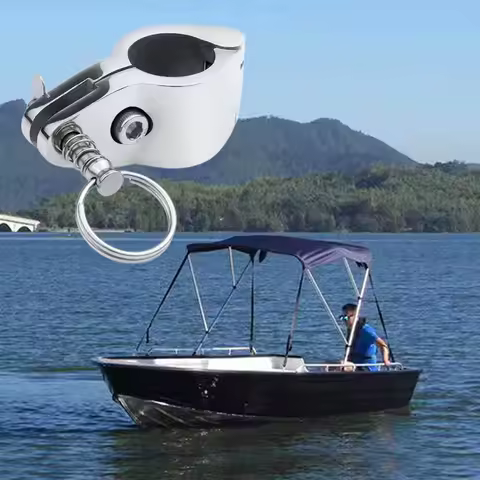 Bimini Top Fitting Hardware Bimini Top Hinge Rail Mount 316 Stainless Steel Boat Pin Quick Release Jaw Clamp Slides Hinged Deck