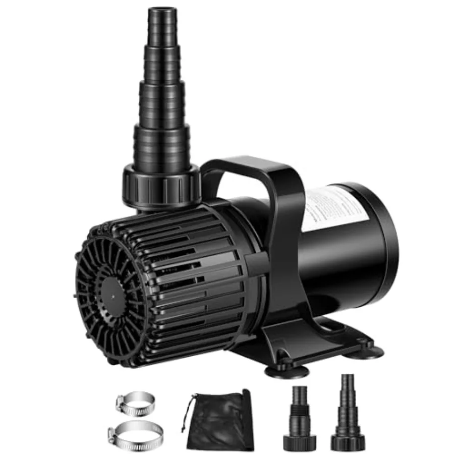 

Погружной водяной насос 2700 GPH, 120 Вт, ультратихий, для пруда, с защитным мешком, для аквариума, водопада, рыбьего пруда, статуэток, гидропоники