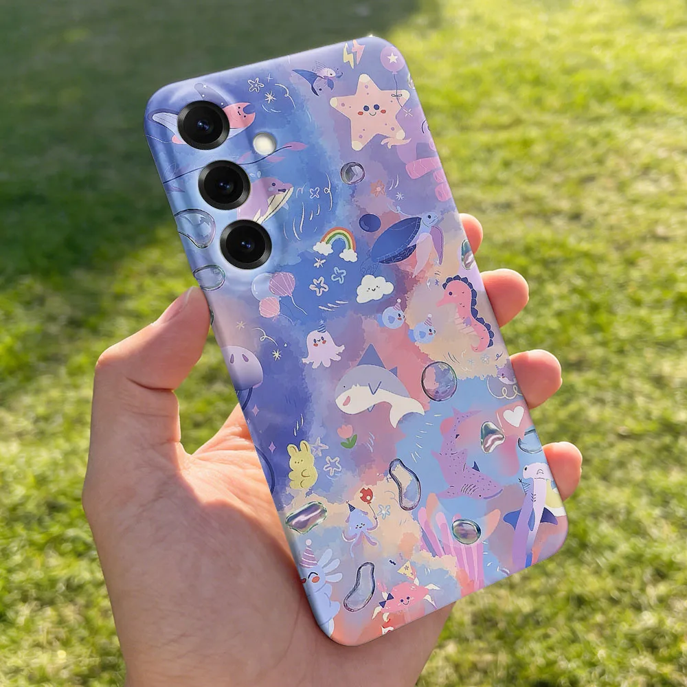Cute Ocean Animals Case For Samsung S26 S25 S24 S23 S22 Plus S21 Ultra Edge S23 S24 S25 FE Hard PC Shockproof Phone Cover view 6