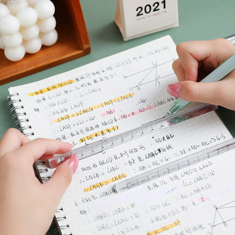 

6 Pcs Transparent Triangular Ruler 15cm Plastic Triangle Ruler for Students Teachers Engineering Drawing Measuring Tool