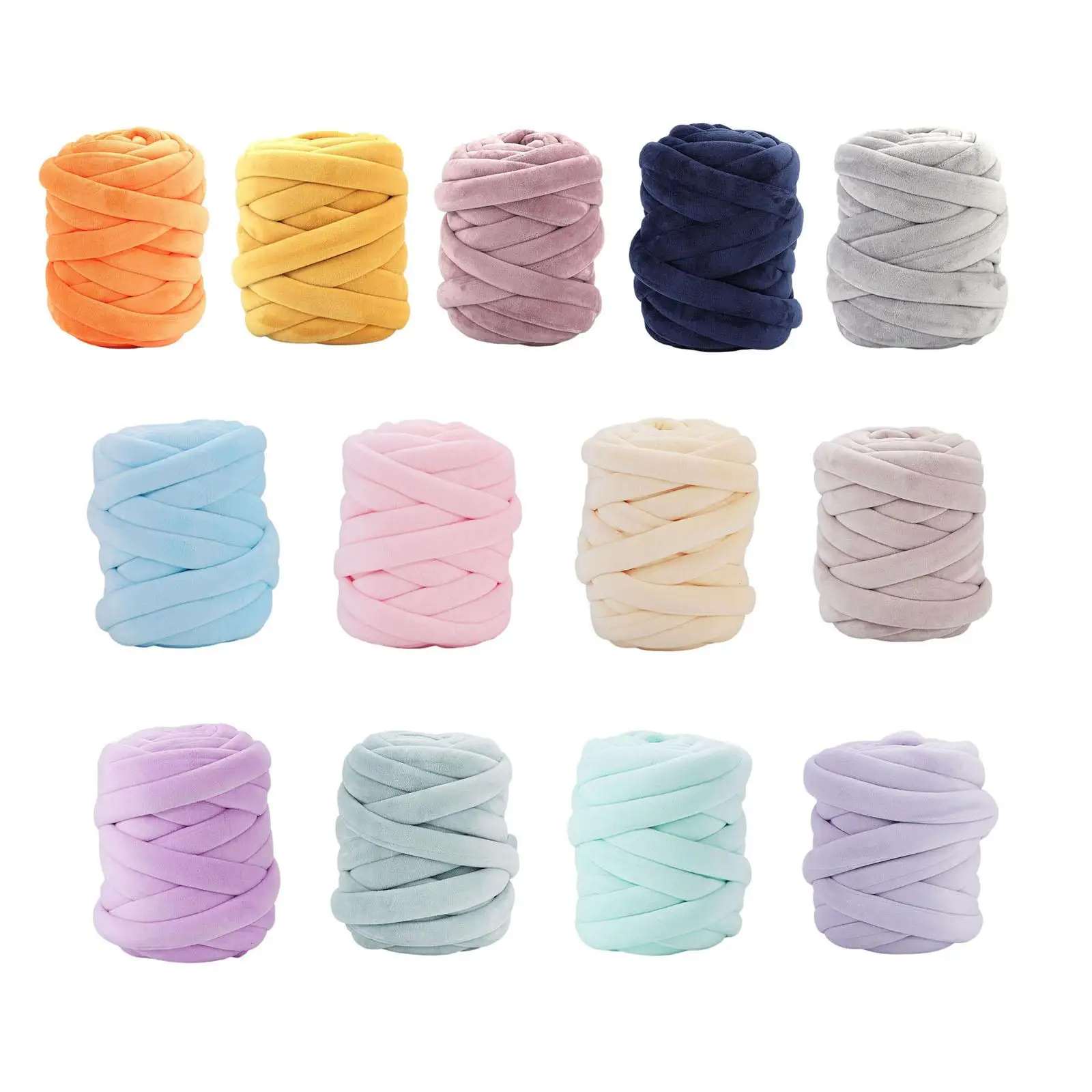 250G/0.55lbs Chunky Yarn, Giant Yarn, Thick Jumbo Tube Yarn, Bulky Yarn for Arm Knit Crafts Finger Weave Handmade Blanket