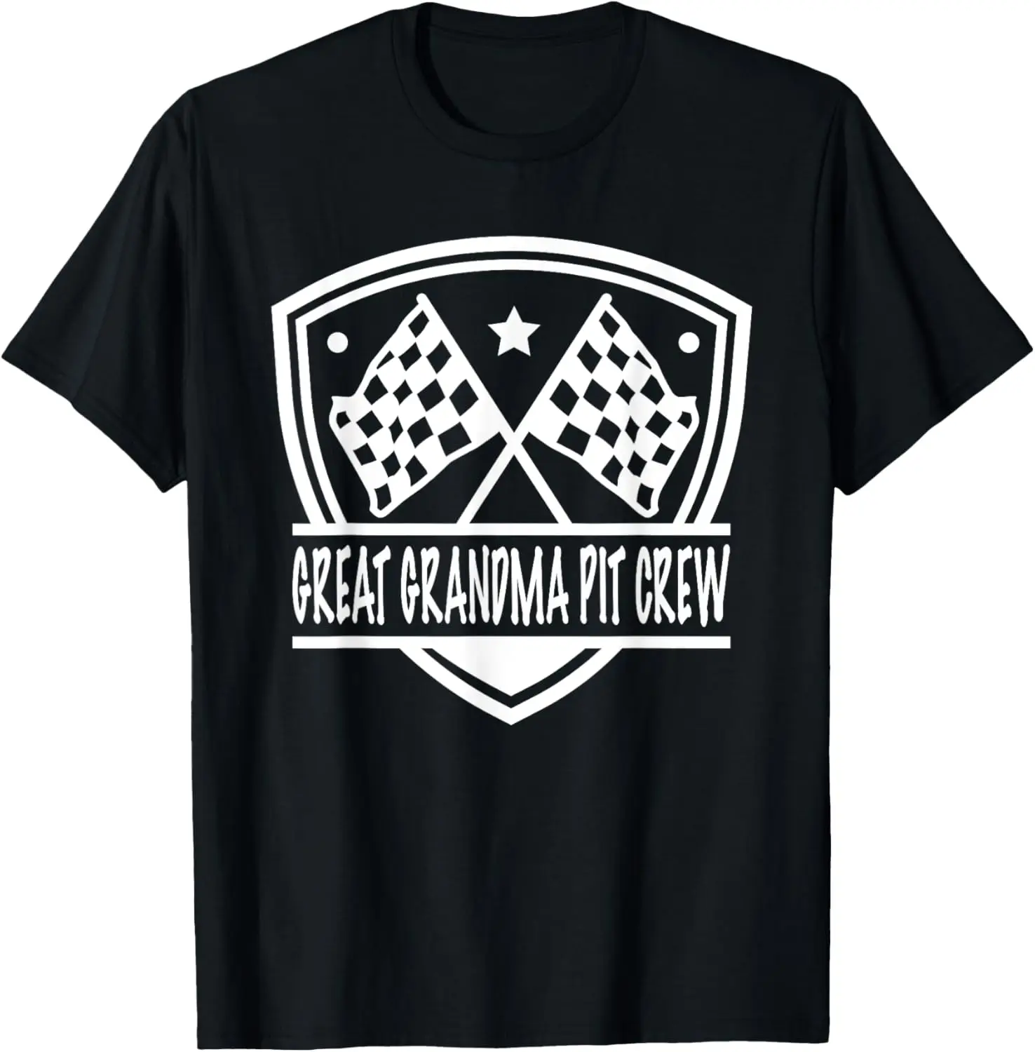 

Футболка Great Grandma Pit Crew Race Track Flag Shield Car Racing