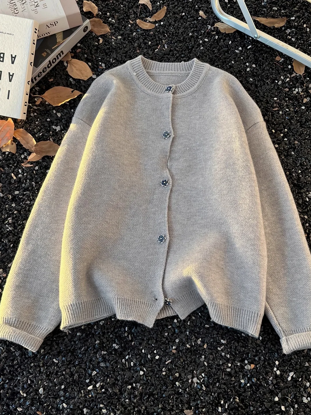 

Men's Button-Up Cardigan Sweater Loose Fit Casual Sle American Retro Lazy Faion Outerwear for Autumn Winter