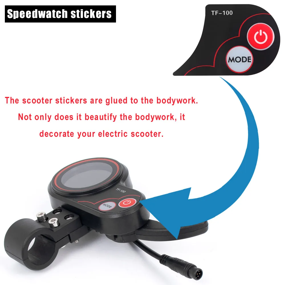 Electric Scooter TF-100 Display Stickers Stickers Speedometer Sticker For Kugoo M4 Electric Scooter Accessory for Zero10x Parts