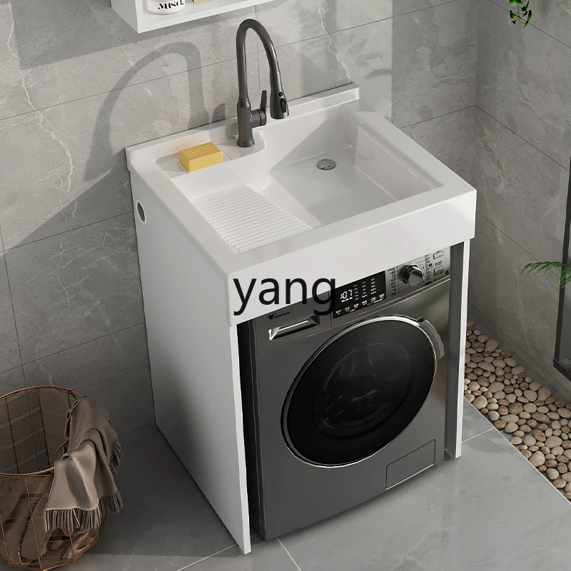 

LH Balcony Laundry Upper Basin Integrated Cabinet Honeycomb Aluminum Laundry Cabinet Combination with Slot Pool Washboard