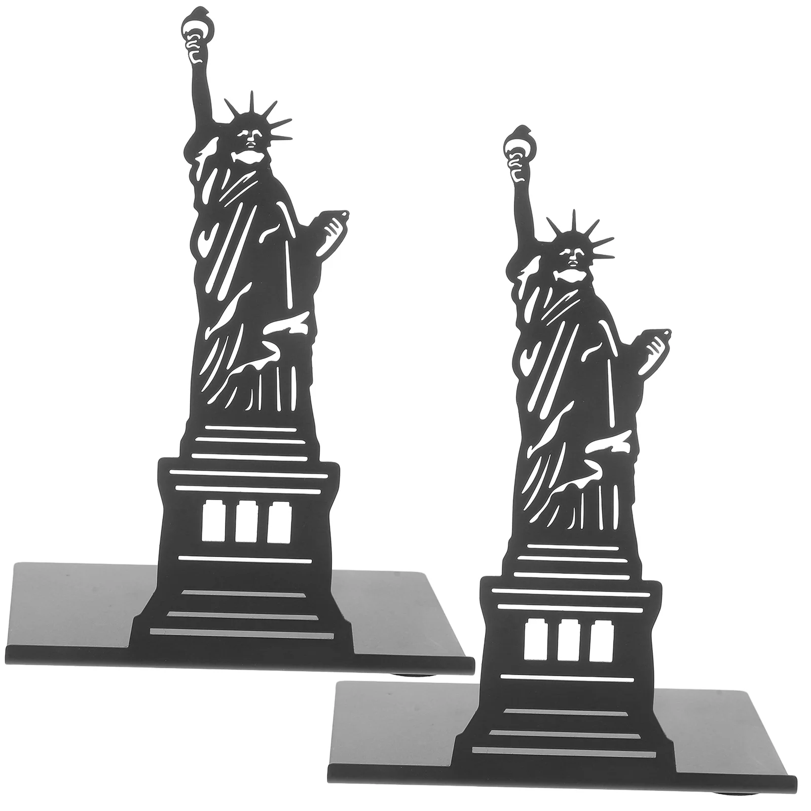 

2Pcs Bookend Decorative Iron Book Organizer Multi- Office Use Book Ends Metal Bookends Bookends Decorative