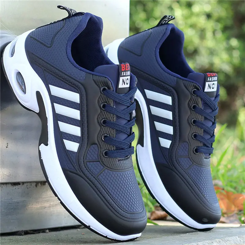 2024 New Men Shoes Air Cushion Sneakers Breathable Outdoor Walking Sport Shoes For Male Lace-up Casual Shoes Bubble Men Footwear