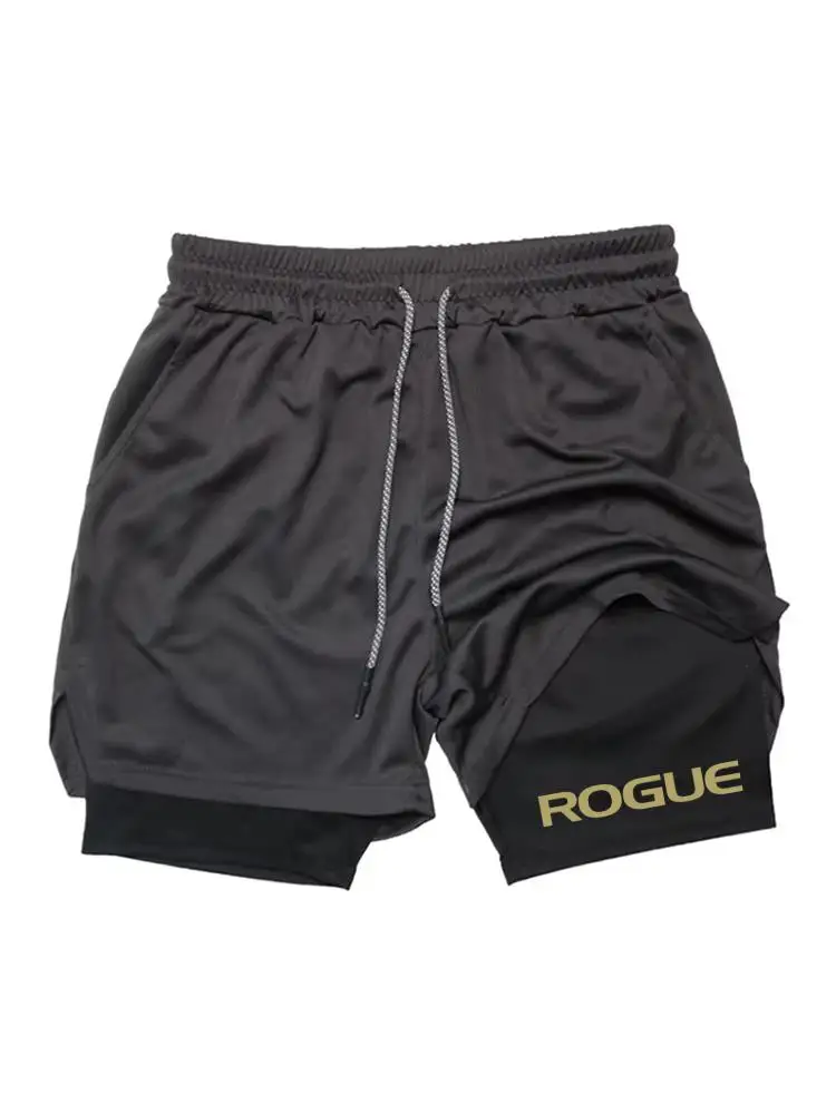 

Men Running Shorts 2 In 1 Double-deck Sport Sportswear Gym Fitness Short Pants Training Jogging Bottom Men's Clothing