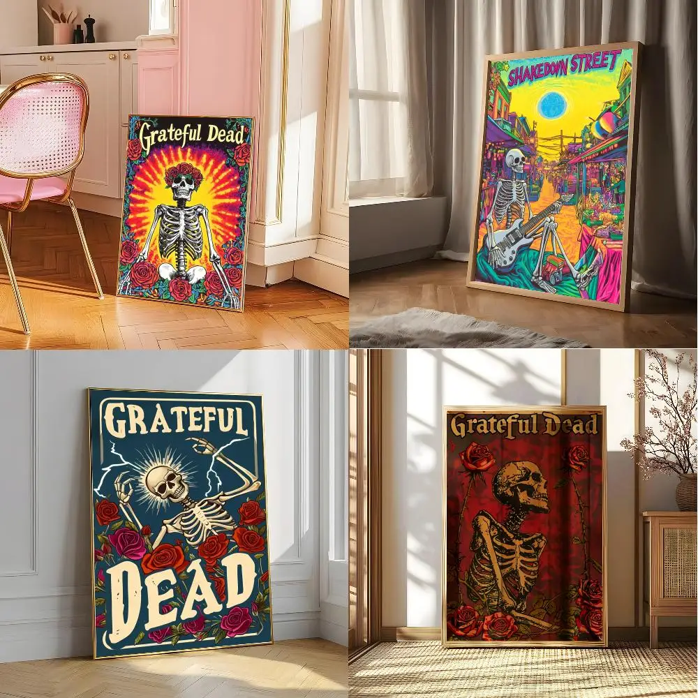 G-grateful Dead singer band Poster Posters Sticky Vintage Room Home Bar Cafe Decor Kawaii Room Decor