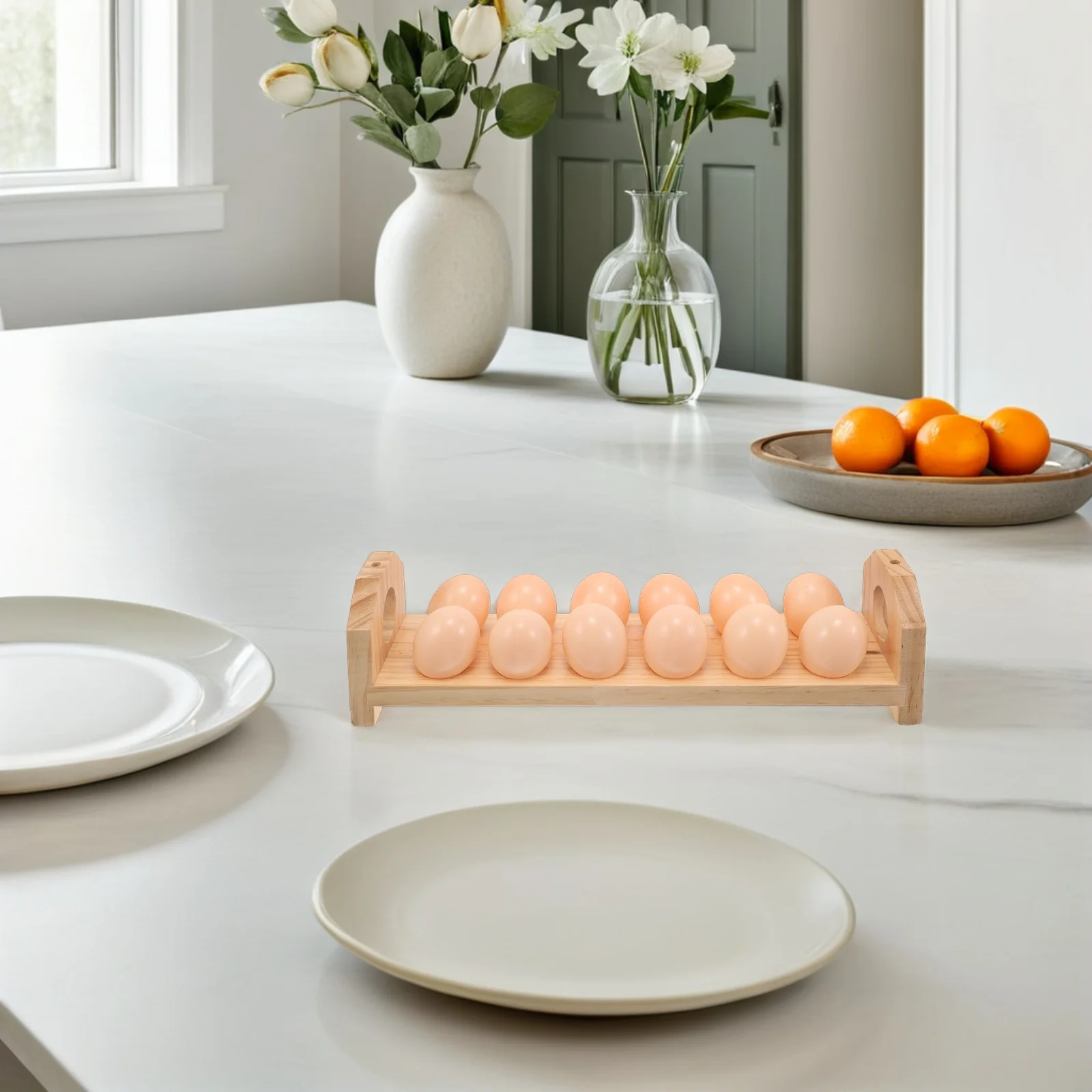 

1PC Kitchen Storage Rack Wooden Holder Stackable ganizer Tray for Counter Wood Holder For Counter Container
