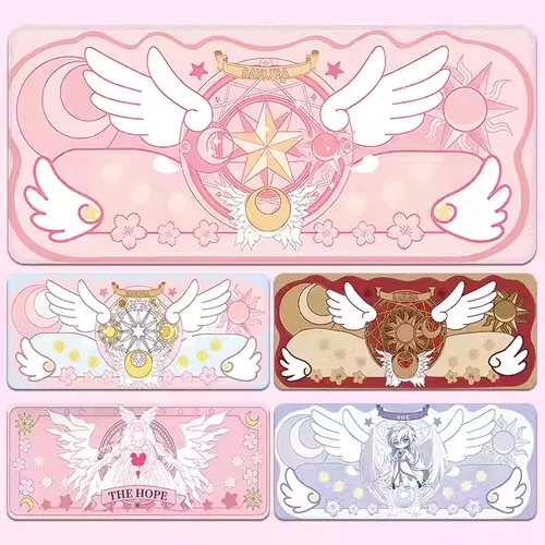 Imagen 1 del producto Alfombrilla de ratón Sakura rosa, Base de goma de gran tamaño, antideslizante, accesorios de escritorio para PC, alfombrilla para teclado de oficina y jugador, alfombrilla decorativa