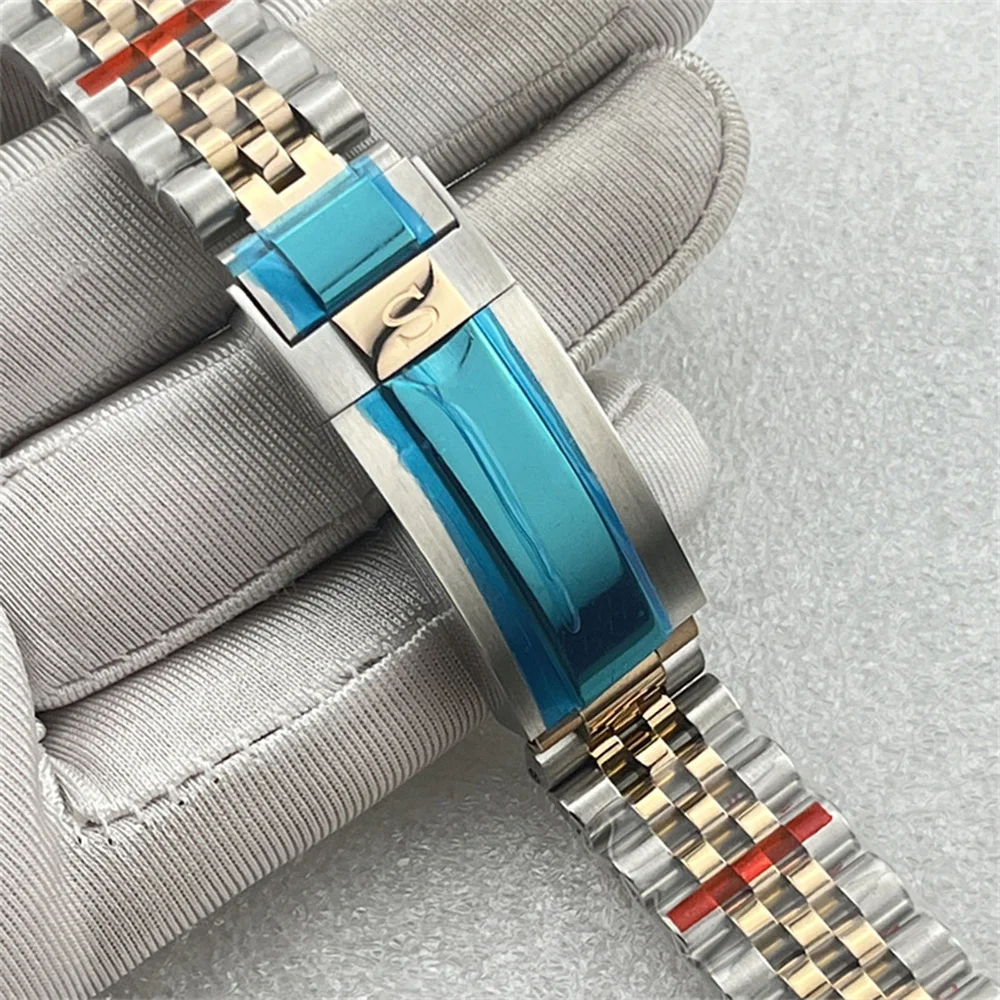 316 Stainless Steel NH35 Watch Strap 20MM Solid Band Modifying Sub Watch Jubilee Bracelet S Safety Buckle Watch Parts