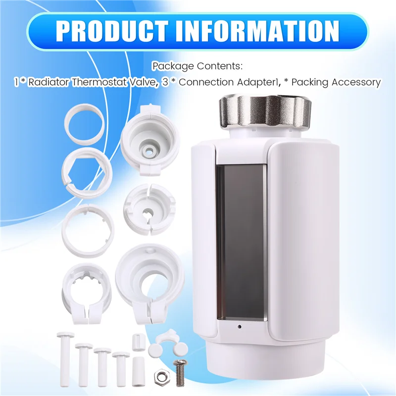 

-A99Z Tuya Zigbee Smart Thermostatic Radiator Valve Automatic Wifi Temperature Control Valve Supports Alexa