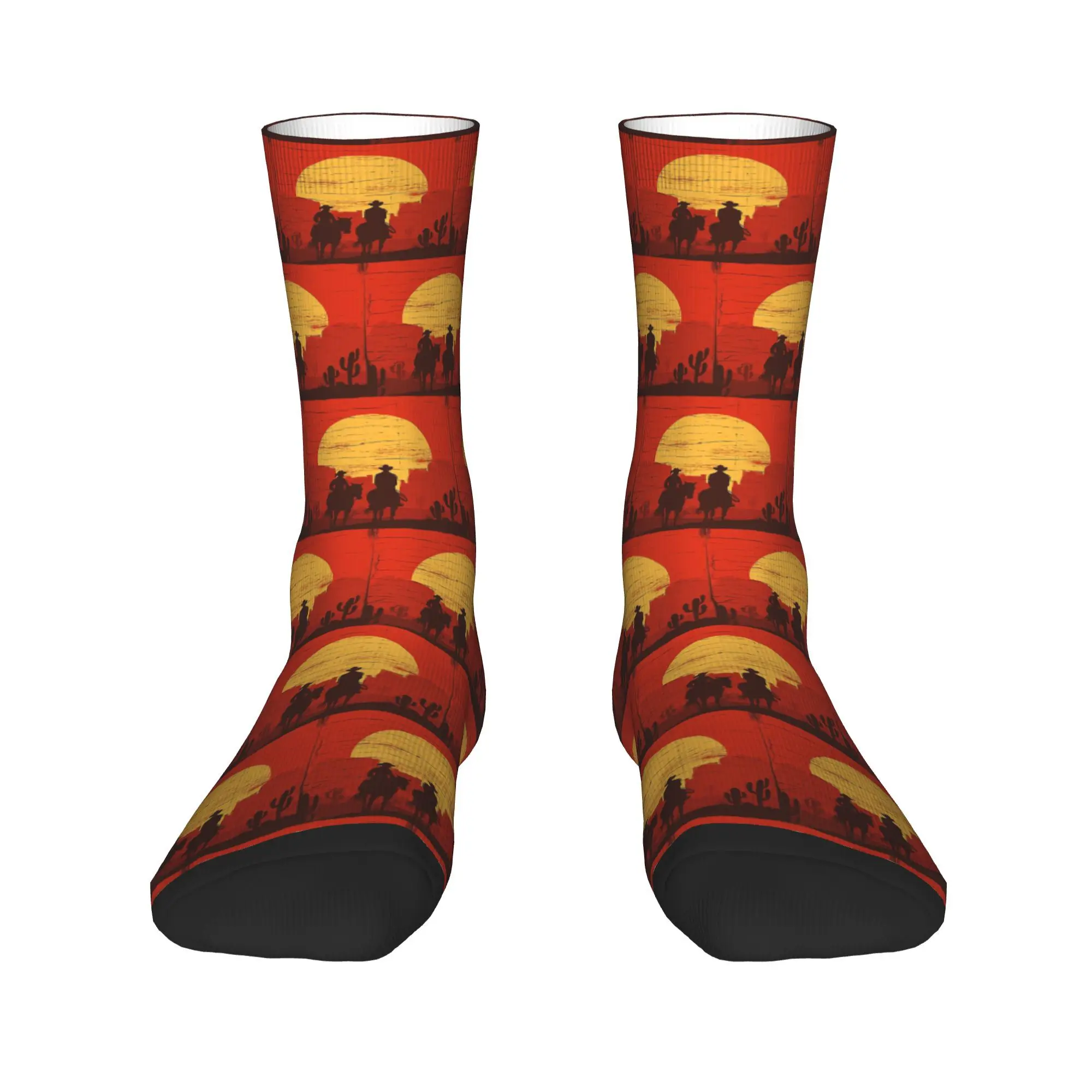 

Cowboys of the Wild West - Journ Socks Harajuku Sweat Absorbing Stockings All Season Long Socks Accessories for Unisex Gifts