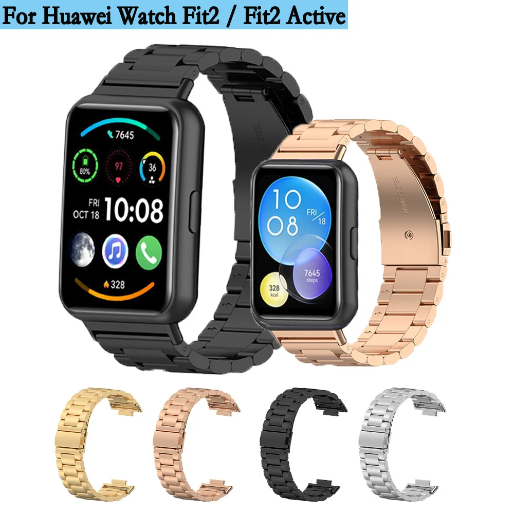 

Metal Strap For Huawei Watch Fit2/Fit2 Active Stainless Steel Smart Watch Wristband Fashion and Luxury Watch Accessories Supplie