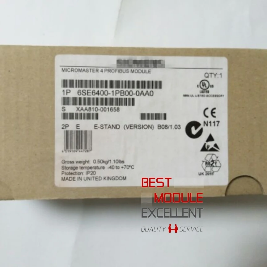 

1PCS 6SE6400-1PB00-0AA0 NEW 100% Quality Assurance 6SE6400-1PB00-OAAO