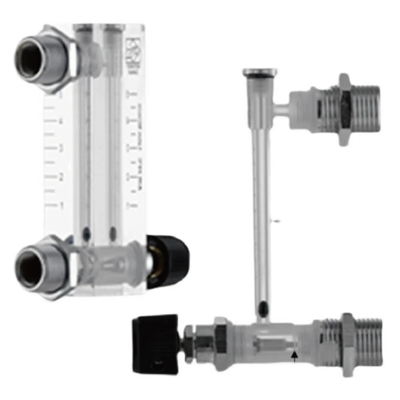 

LZM-6T Acrylic Rotameter Air Flow Meter Small Gas Flow Measurement Panel Mount Adjustable Transparent Flow Meter with Valve
