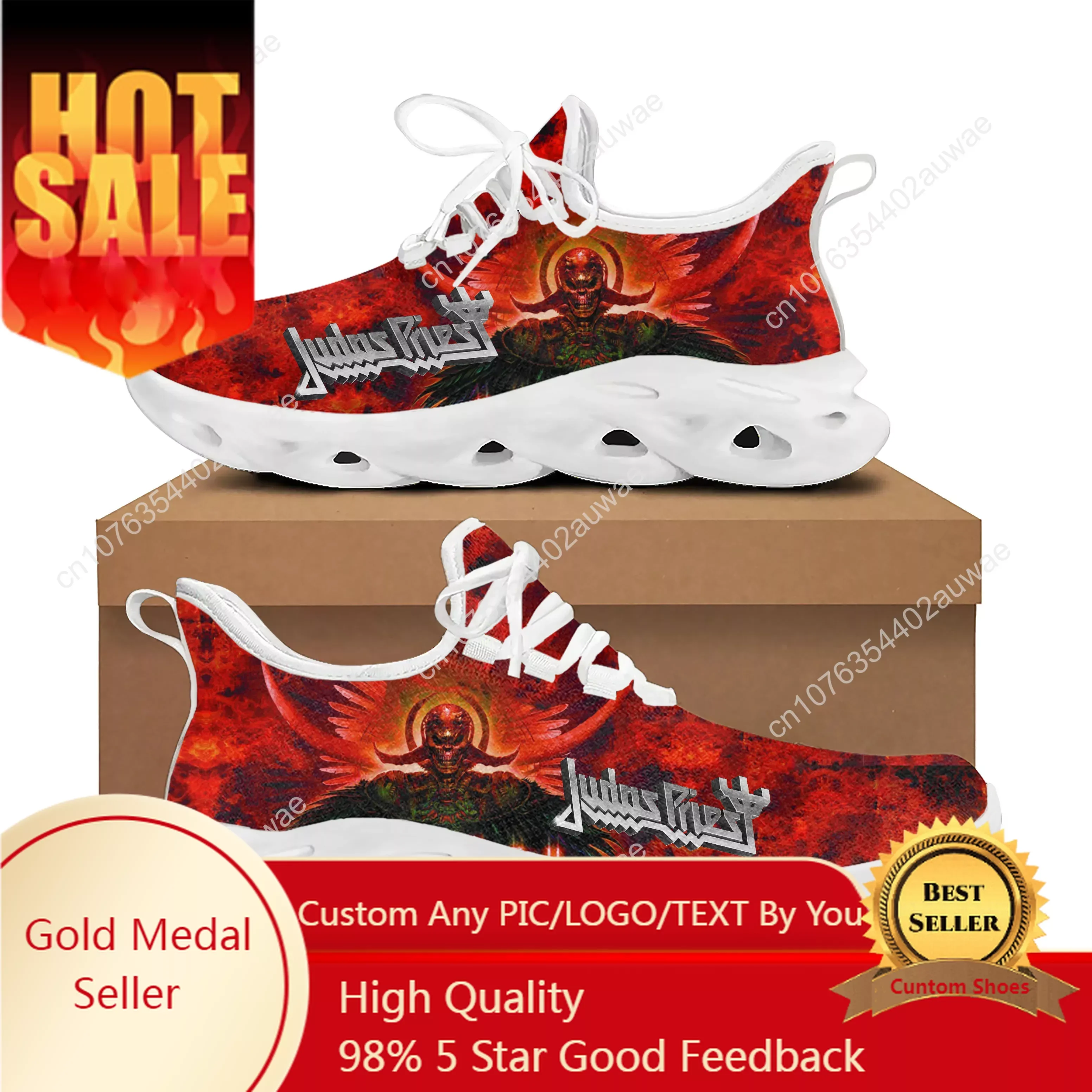 

Judas Priest Heavy Metal Rock Band Sports Shoes Mens Womens Teenager Kids Children Sneakers Custom High Quality Couple Shoes