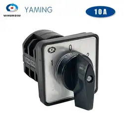 3 Positions 660V 10A Control Circuit DIY LW8-10/2 Changeover 2 Poles 8 Terminals Silver Contact Rotary Cam Switch