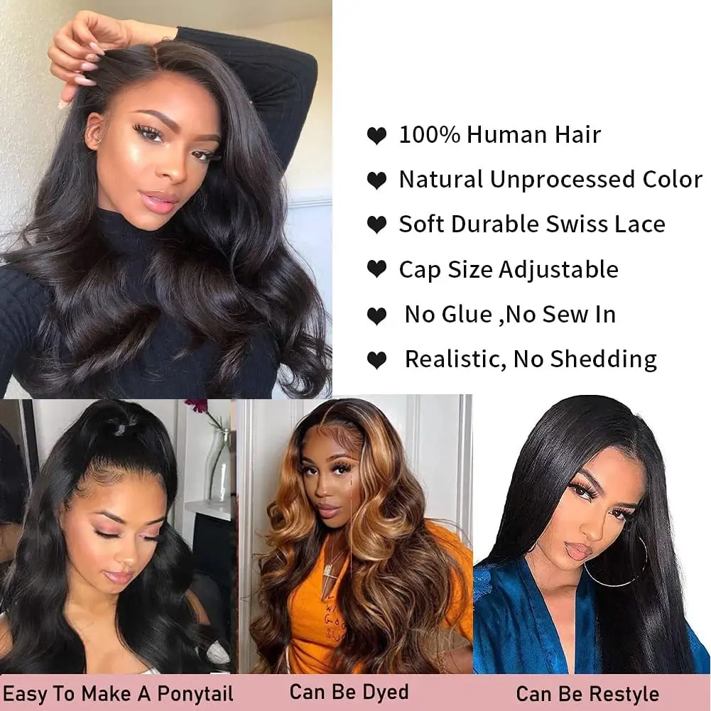 30-calowe Body Wave Lace Front Wigs Human Hair 13x6 HD Lace Frontal Wigs Curly 13x4 Lace Front Wigs Glueless Wigs Human Hair 100%