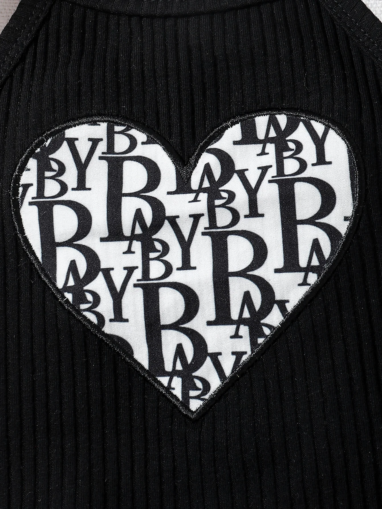 الوليد الصيف لطيف عارضة Lmitation العلامة التجارية المطبوعة الرقبة حزام أكمام أعلى ومزدوجة الدانتيل القوس مثلث السراويل مجموعة #4