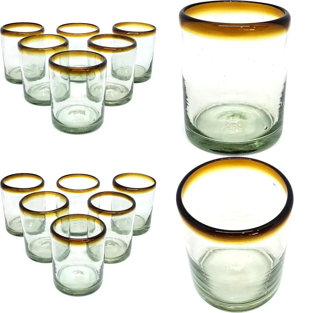 

Набор из 6 стаканов из переработанного стекла, емкостью 10 унций, без свинца и токсинов, экологически чистые стаканы для питья