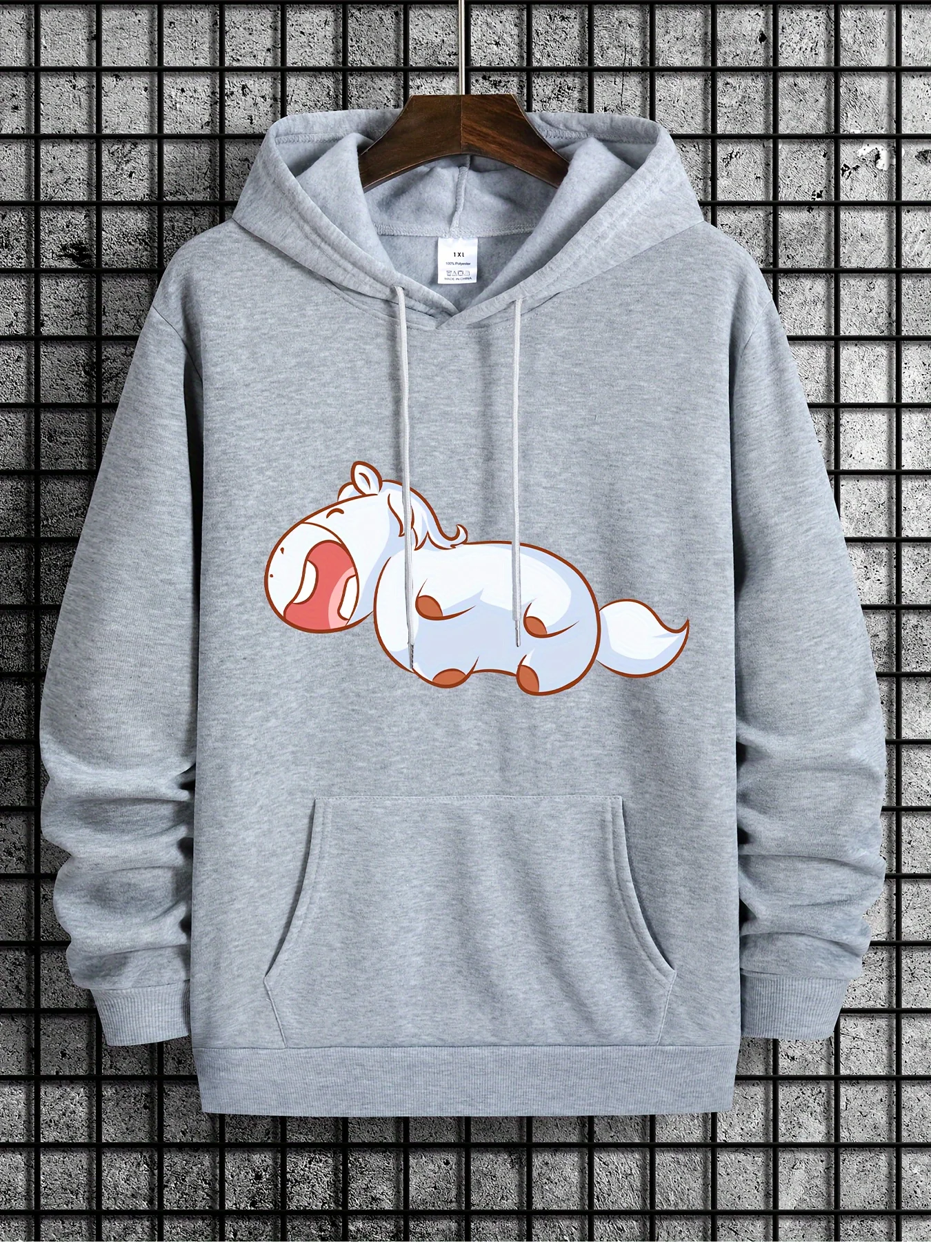 

Толстовка с капюшоном и рисунком единорога, повседневная и дышащая рубашка с капюшоном и длинными рукавами, подходит для весны и осени.