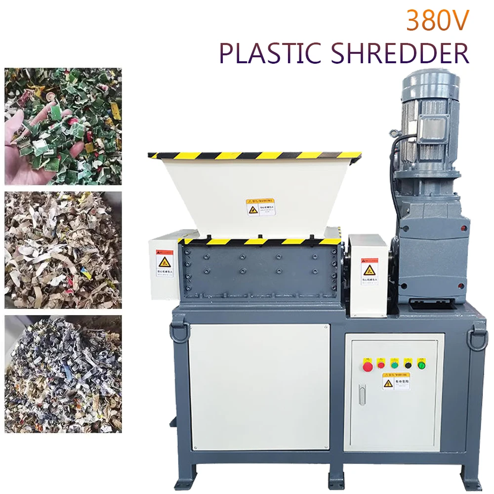 Large Industrial Shredder Tires Plastic Wood Scrap Metal Removable Impact Shredded Machine Oil Barrel Crusher Waste Treatment