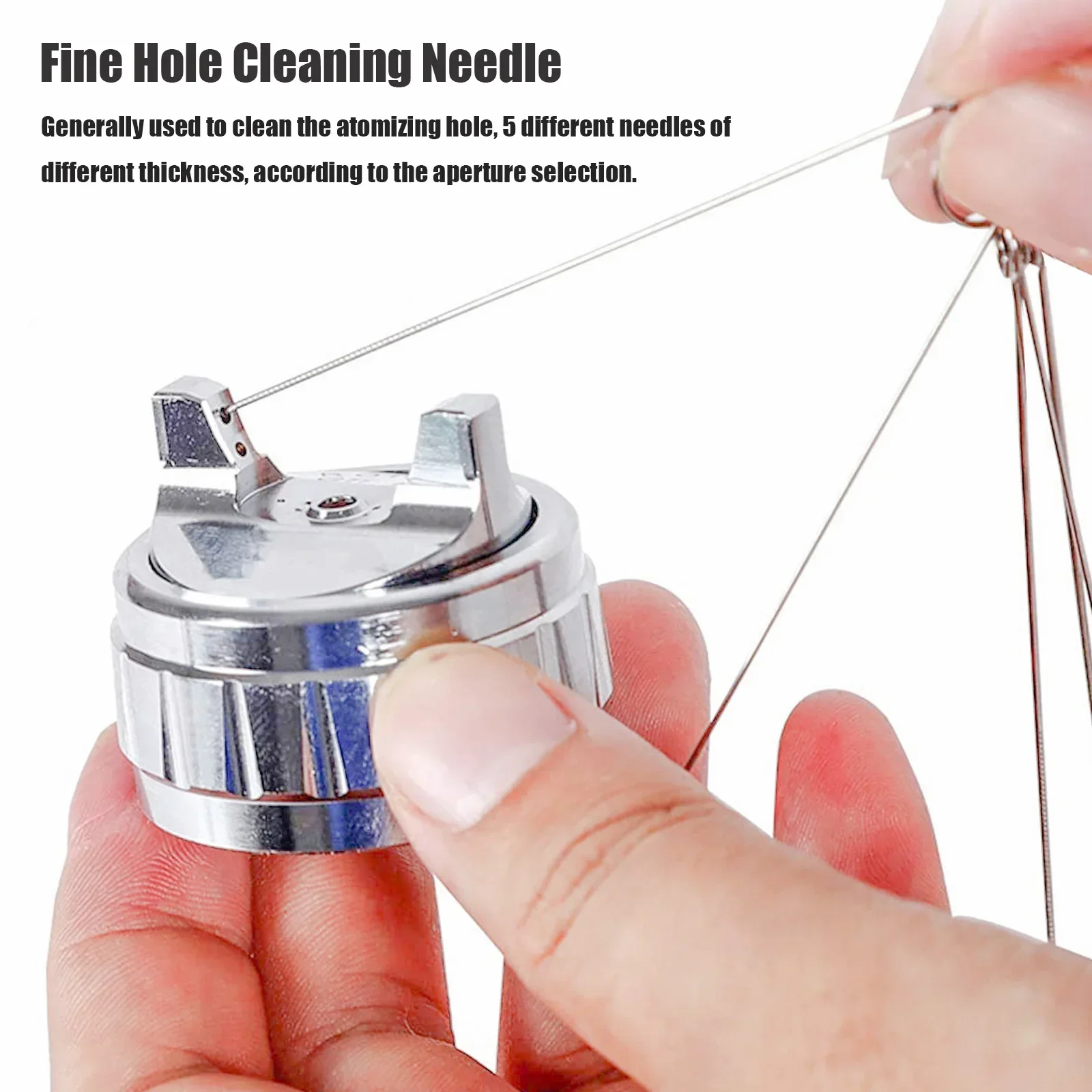 Airbrush Spray Gun Nozzle Cleaning Kit Needle & Brush Set Repair Tool Brush Set Carburetor Carbon Dirt Jet Portable Clean Tools