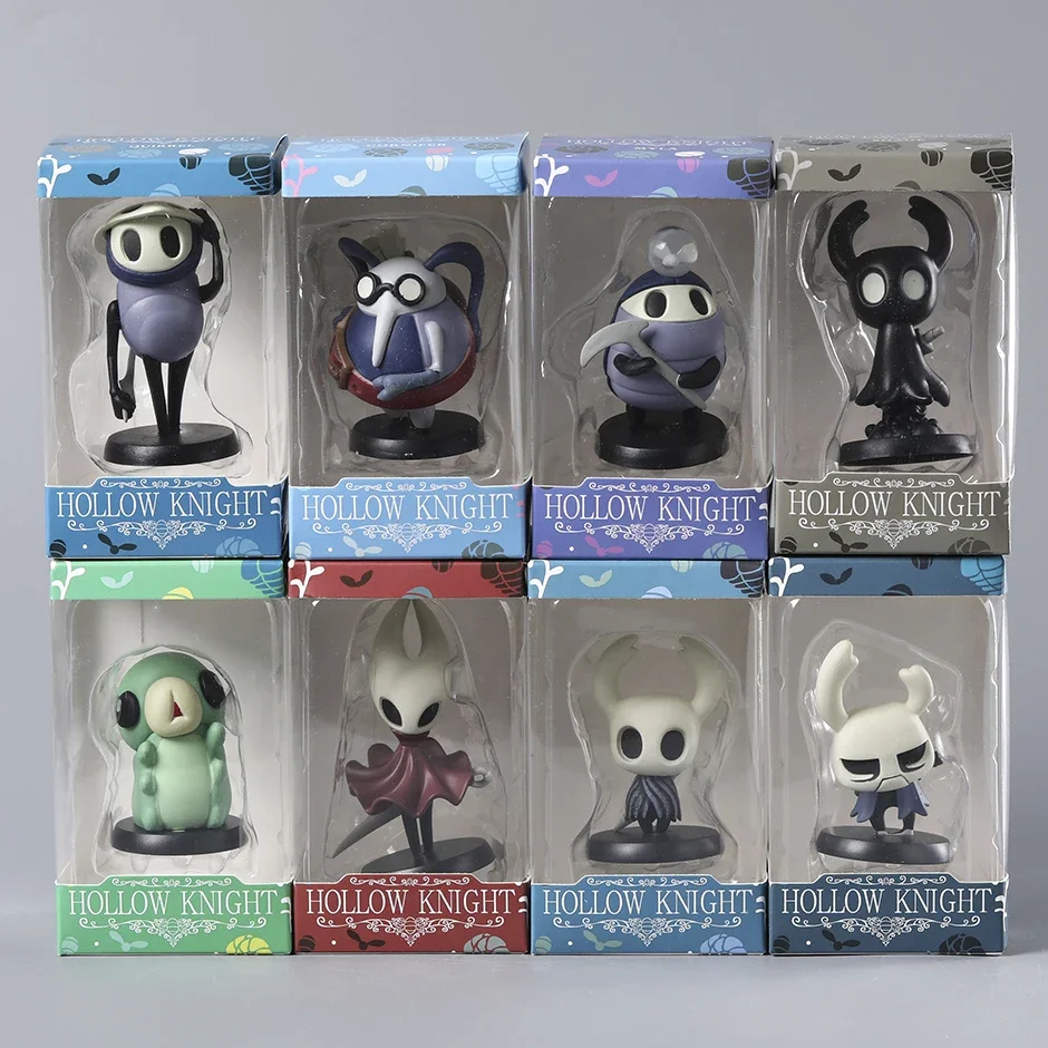 Hollow Knight Hornet Knight Zote Grub Quirrel Cornifer Myla Shade PVC Figures Desktop Decoration Toys Set