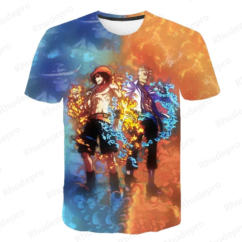 Neue One Piece 3D T-Shirt Luffy Strohhut Japanische Anime Lustige Männer Frauen Oansatz Schwarz Kurzarm Atmungsaktive Kausale Kleidung