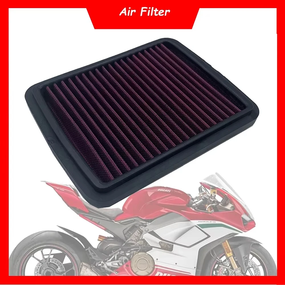 

Motorcycle Engine High Flow Air Filter Cleaner Intake Element For Ducati Panigale Streetfighter 1100 Multistrada 1200 V4