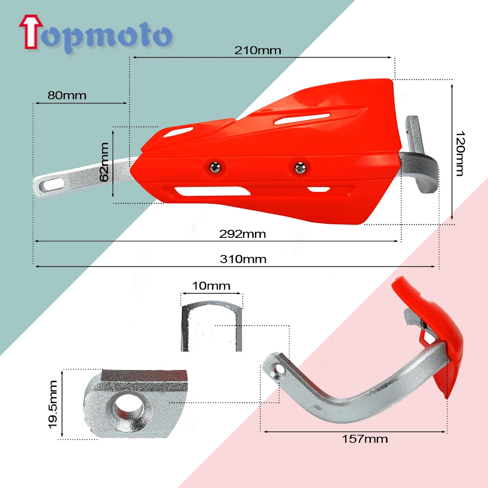 واقي مقود الدراجة النارية للدراجة الترابية ، واقي اليد ، واقي الحماية ، KTM ، هوندا ، ياماها ، سوزوكي ، هوندا ، مركبة ، 22 * ، 28 * #6
