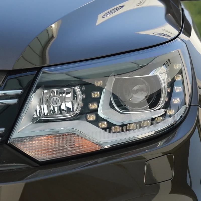 

Для Volkswagen Vw Tiguan 2013 2014 2015 2016 2017, аксессуары для автомобиля, прозрачный материал ПК, стеклянные фары, корпус
