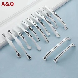 Handles Drawer Cabinet Furniture Kitchen Handles for Cabinet Knob Door Drawer Furniture Kitchen Simplicity White and black Knob