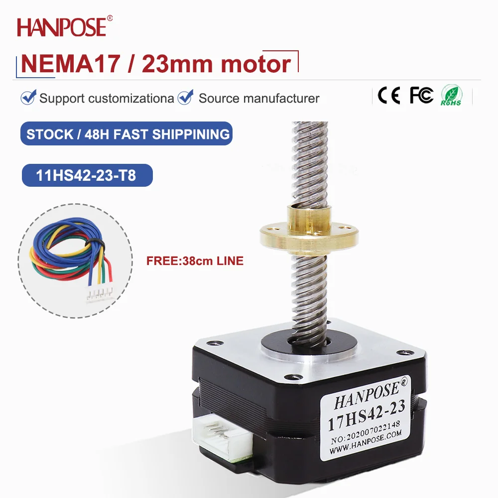 Screw precision stepper motor can be customized model 17HS4223-T8, current 0.8A, automation equipment printer