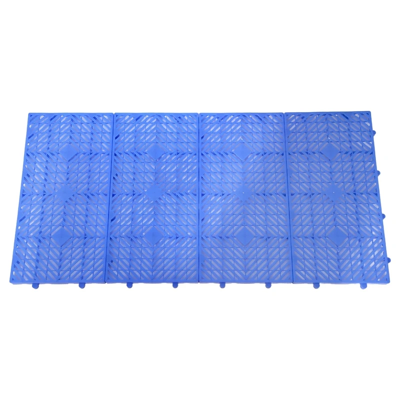 Plastic Pallet, Waterproof Grid Ventilated Pallet, Storage Grid Mat For Garage Kitchen Supermarket Storage Basement,4Pcs