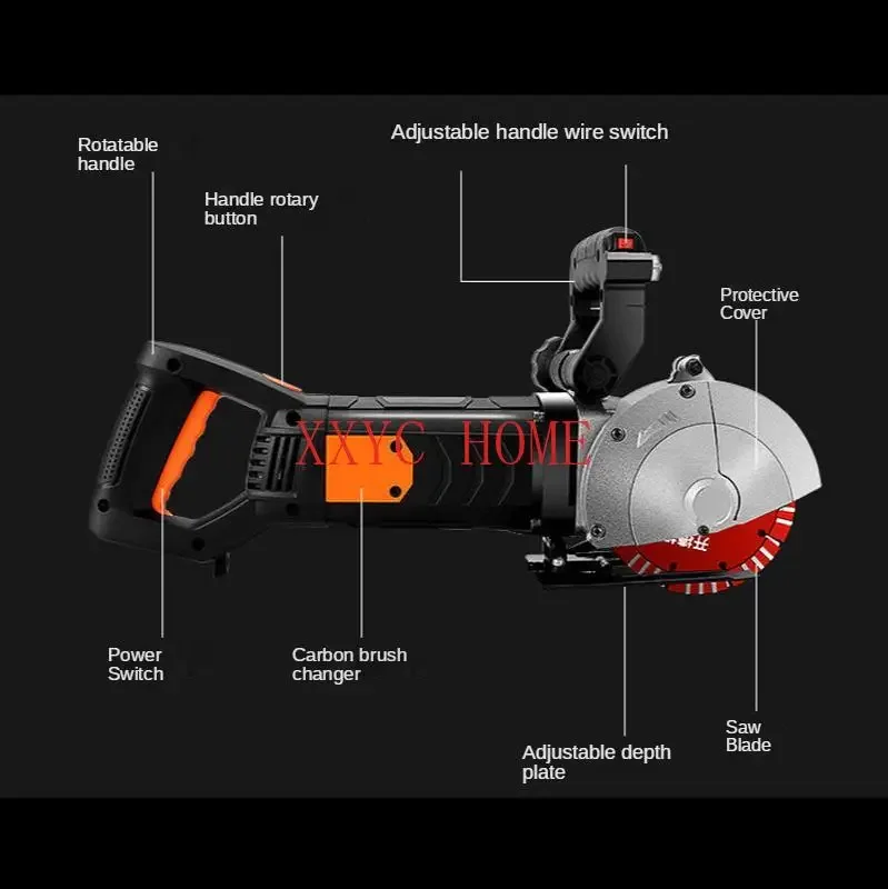 5800W Electric Wall Chaser Steel Concrete Groove Cutting Machine 5000r/min Slotting Machine sega circolare utensile elettrico 220V/110V