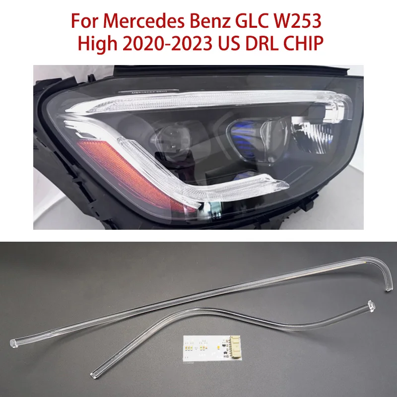 

Solve The Problem No Brightness For Mercedes-Benz White GLC W253 Ballast Car DRL CHIP Angel Eye Conduit Strip 2020-2023 LED US